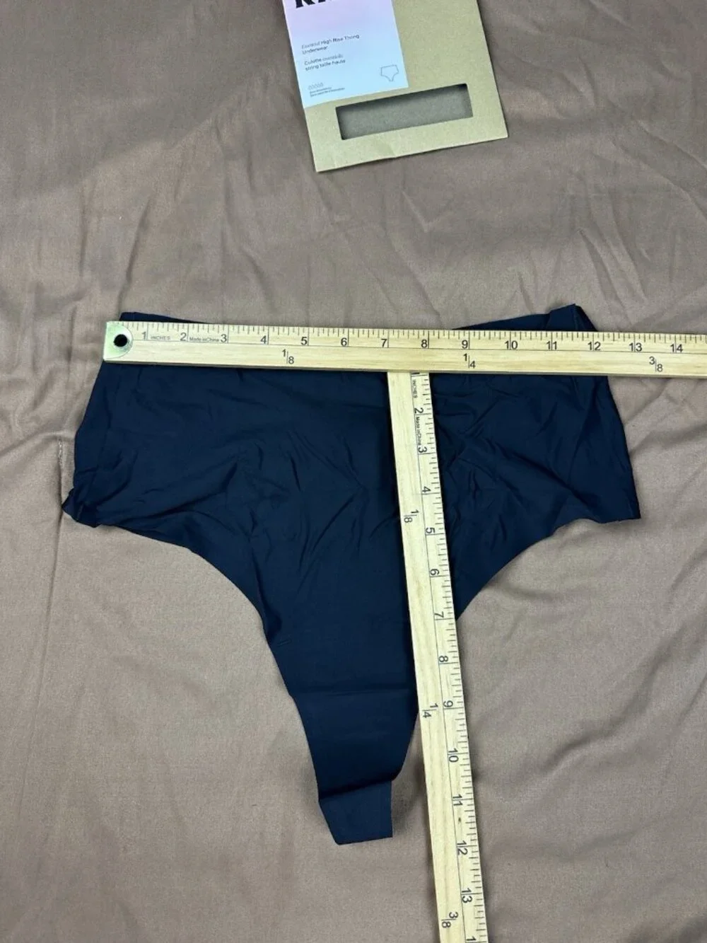 Knix Essential High Rise Thong Underwear Black Size XL Zero Absorbency NWT
